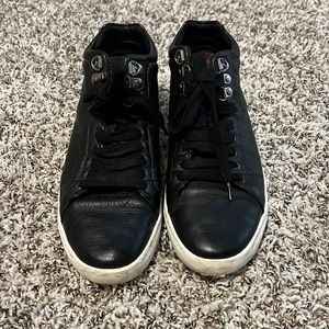 Rag & Bone Kent High-Top Leather Sneaker Black